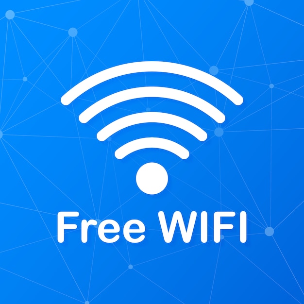 Icono de zona azul wifi gratis. wifi gratuito aquí firme concepto.