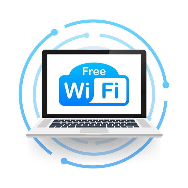 Vector icono de zona azul wifi gratis. wifi gratuito aquí firme concepto.
