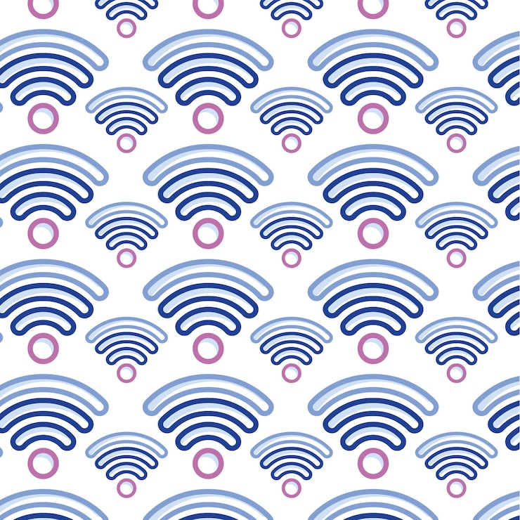 Vector icono de la zona wi-fi patrón de símbolo de conexión de fondo vectorial