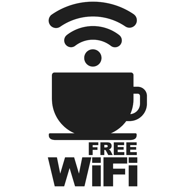 El icono de la zona wifi gratuita PNG para Caffe