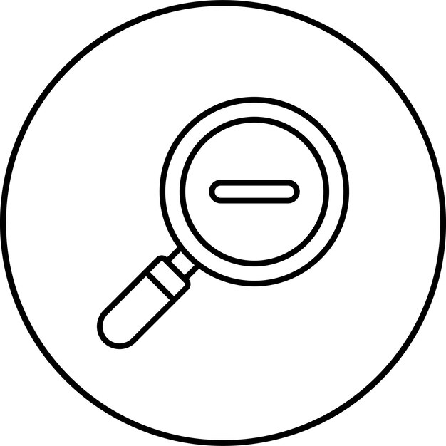 El icono de zoom hacia afuera