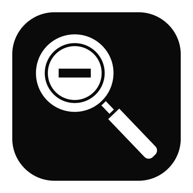 El icono de zoom hacia afuera