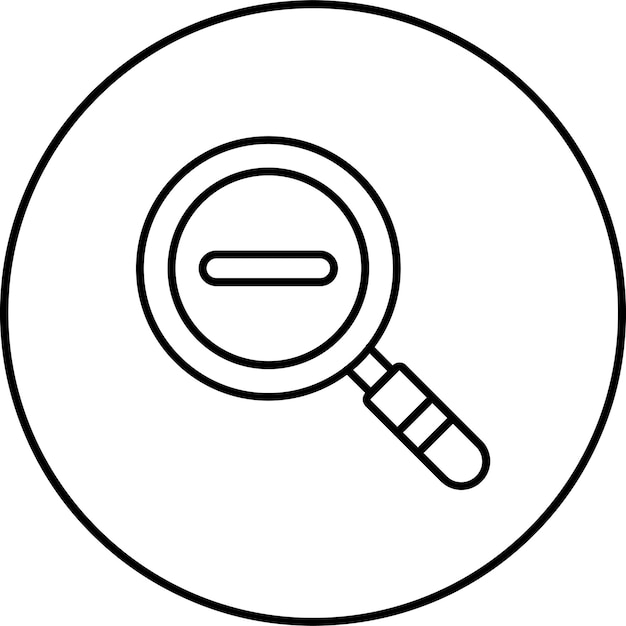 El icono de zoom hacia afuera