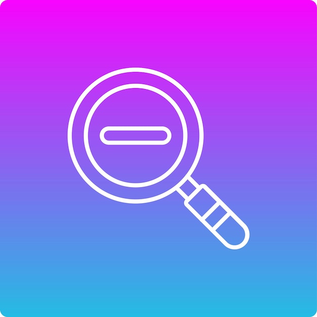 El icono de zoom hacia afuera