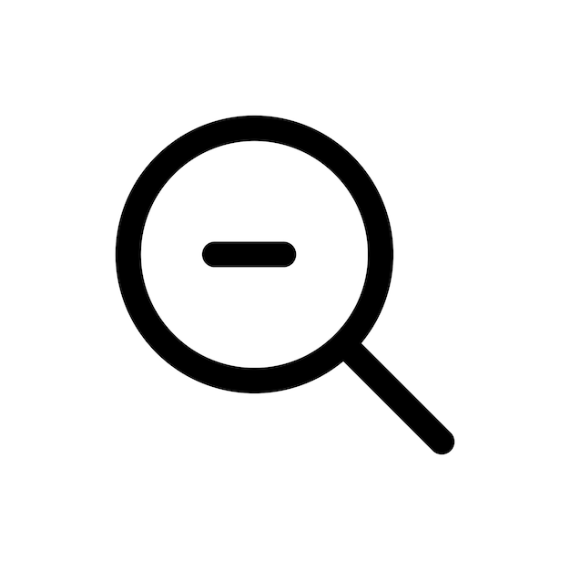 El icono de zoom hacia afuera