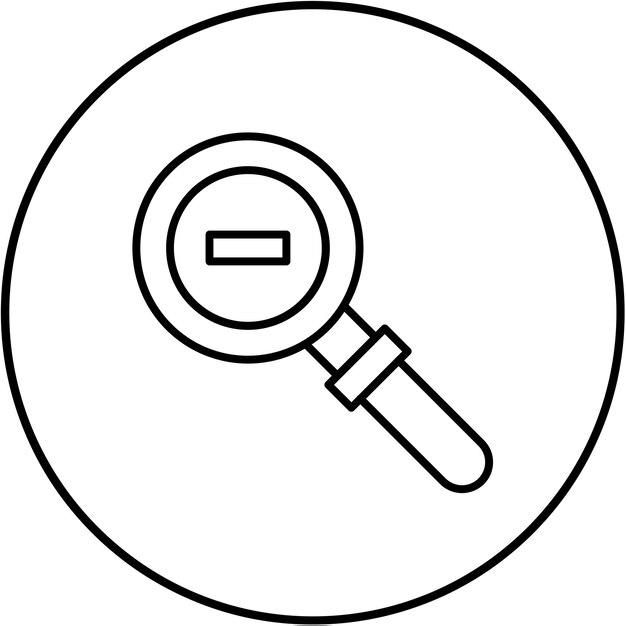 El icono de zoom hacia afuera