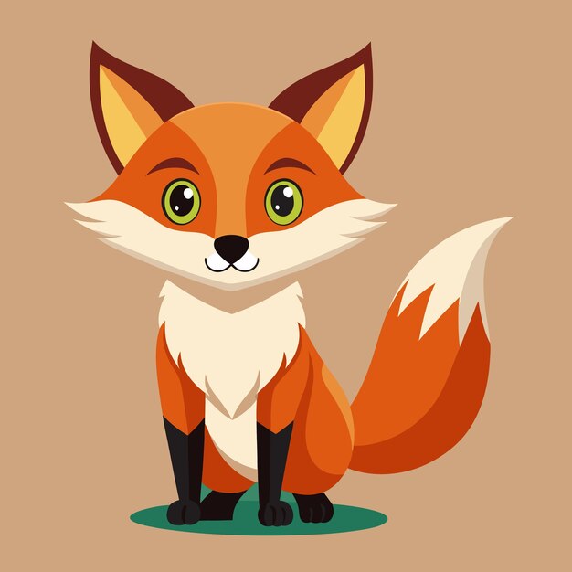 icono de zorro sencillo y lindo