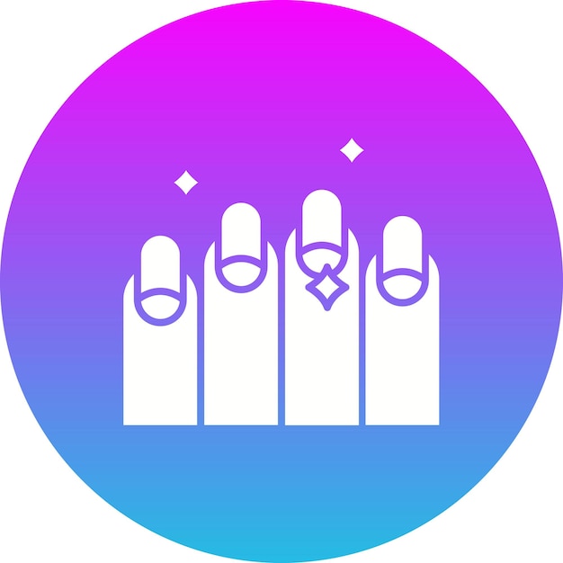 Vector icono de las uñas