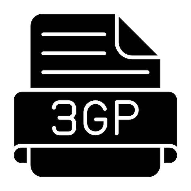 Vector iconos de 3gp