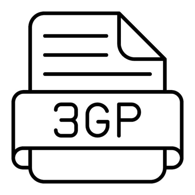 Vector iconos de 3gp