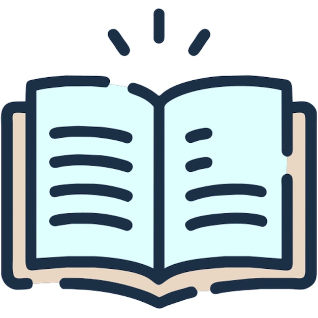 Iconos abiertos de libros línea rota