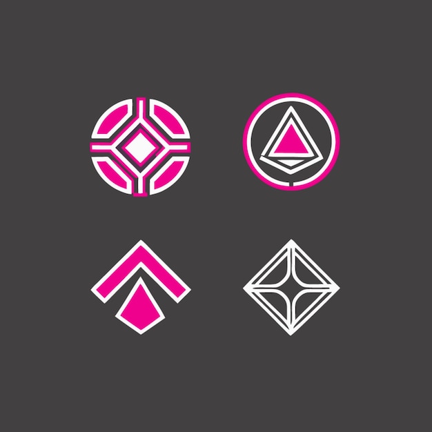 Iconos abstractos geométricos