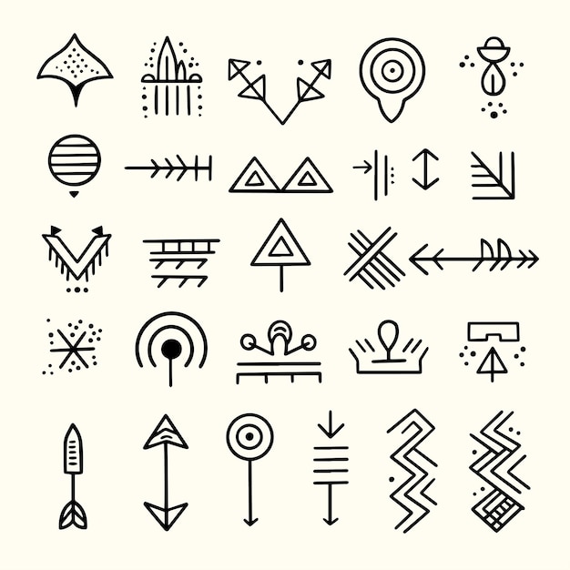 iconos abstractos tribales