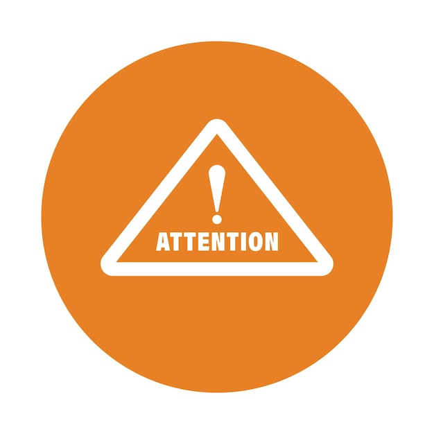 Iconos de advertencia de alerta de alerta de advertencia del vector de color naranja (EPS)