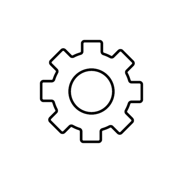 Iconos de ajustes Colección de conjuntos de relleno plano