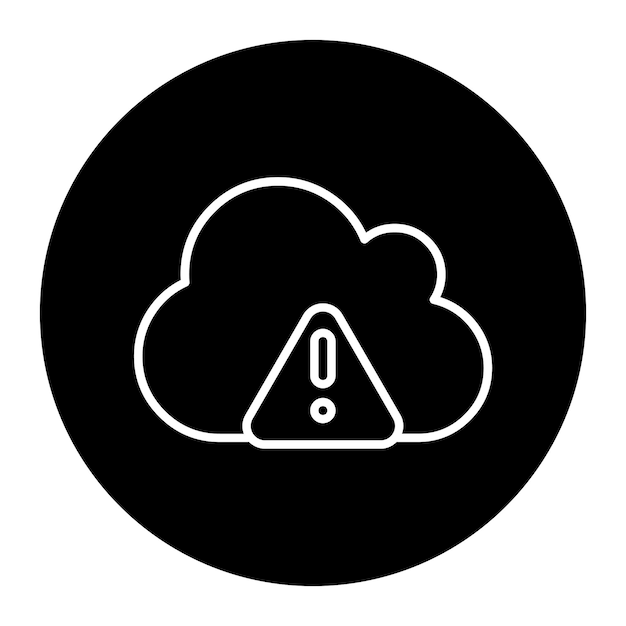 Iconos de alerta en la nube