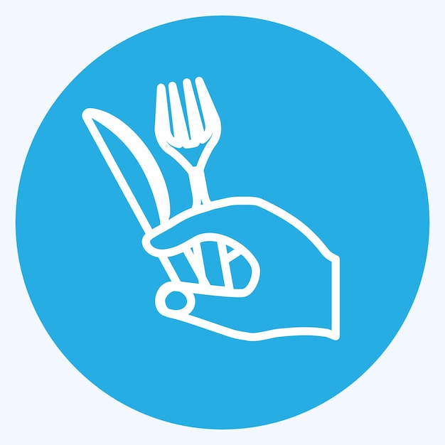 Iconos Alimentos genéricos adecuados para las manos Acciones símbolo ojos azules diseño de estilo editable