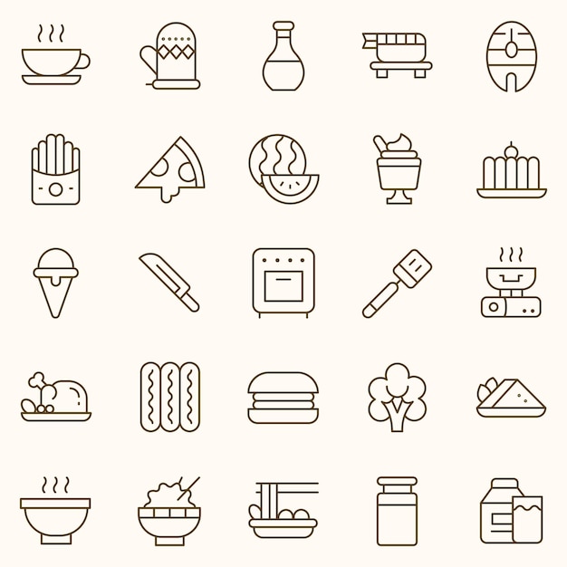 Iconos de los alimentos
