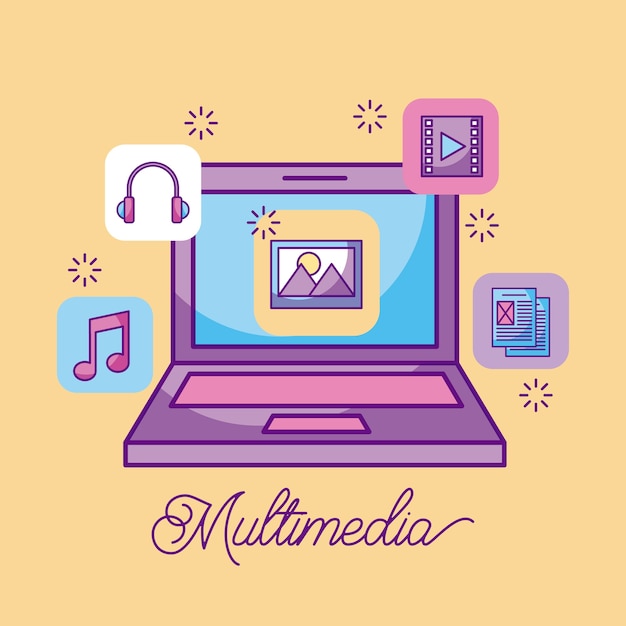 Iconos de almacenamiento de información de imagen portátil multimedia