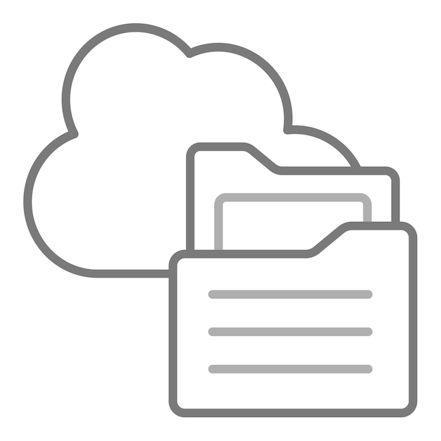 Iconos de almacenamiento en la nube