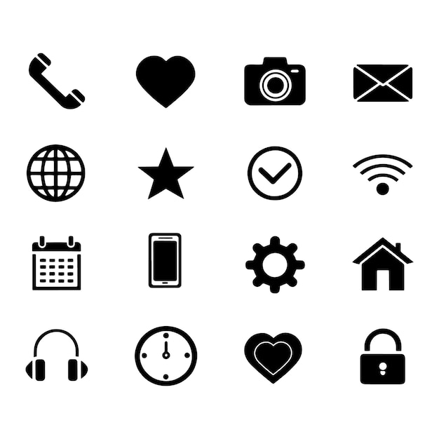 Iconos de alta calidad para el hogar tecnológico y la conectividad