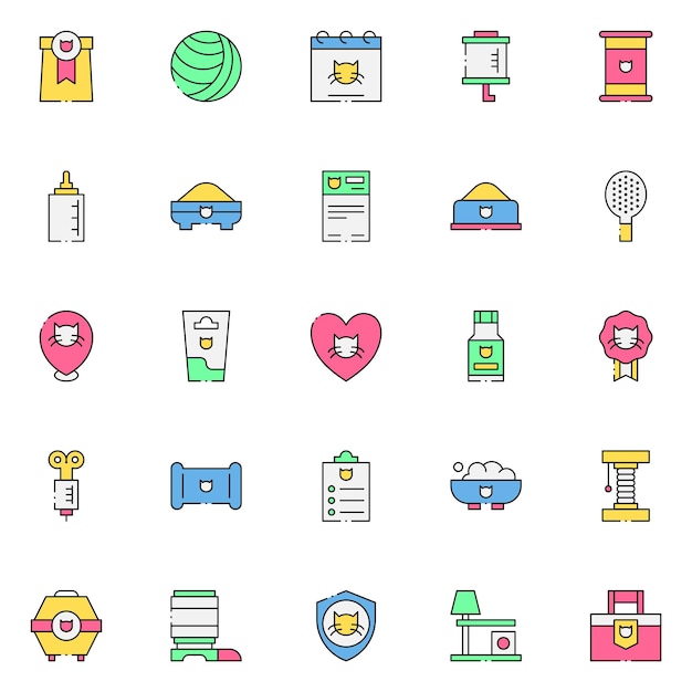 Iconos de amantes de los gatos
