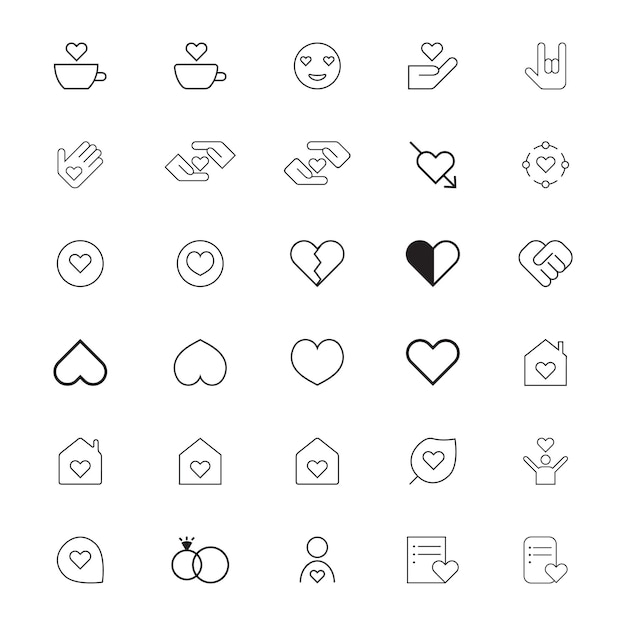 Iconos del amor y la relación