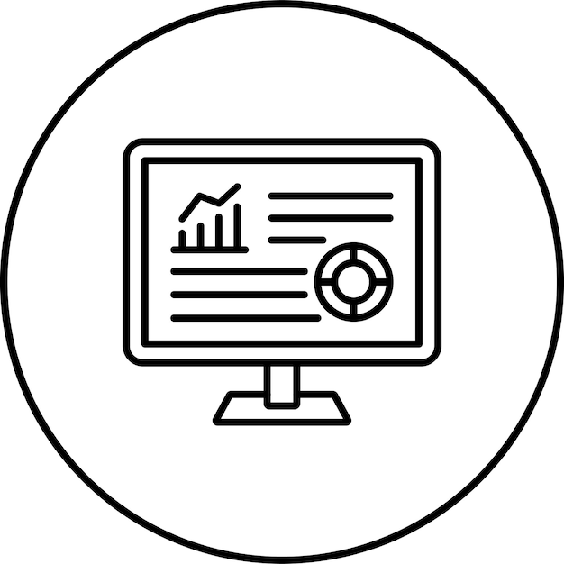 Iconos de análisis de datos