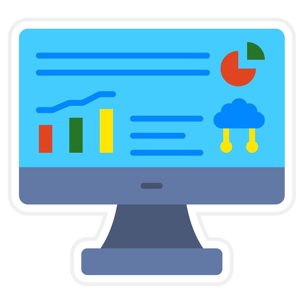 Vector iconos de análisis de datos