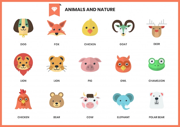 Iconos de animales para negocios