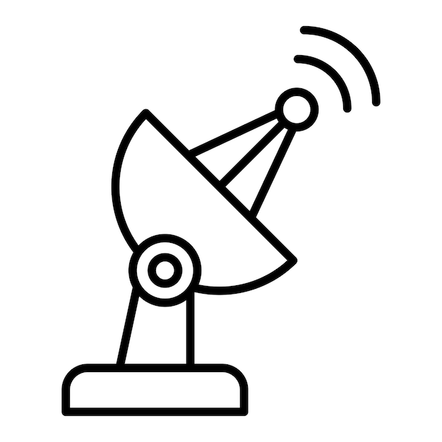 Vector iconos de antena parabólica