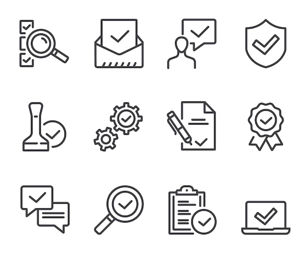 Iconos de aprobación y confirmación