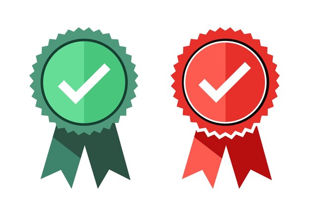 Iconos aprobados y rechazados