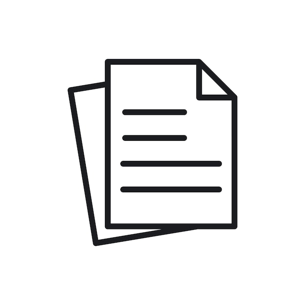 Iconos de archivo conjunto de información documento símbolo vectorial papel nota ficha de señal archivo web doc icono informe hoja de cálculo símbolo formulario papeleo signo en negro relleno y estilo delineado