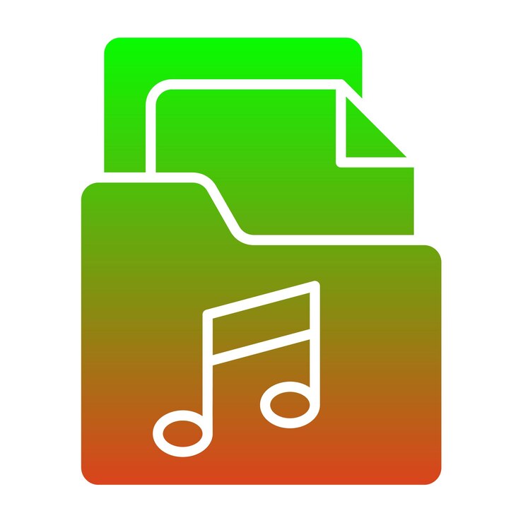 Vector iconos de archivo de música