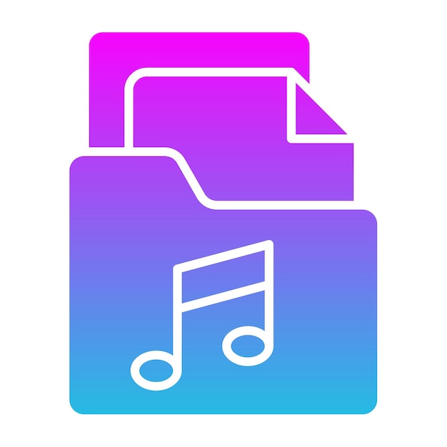 Vector iconos de archivo de música