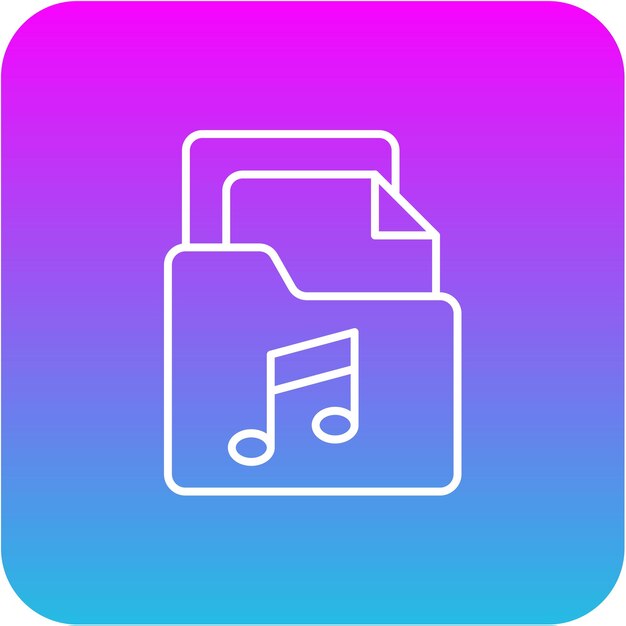 Vector iconos de archivo de música