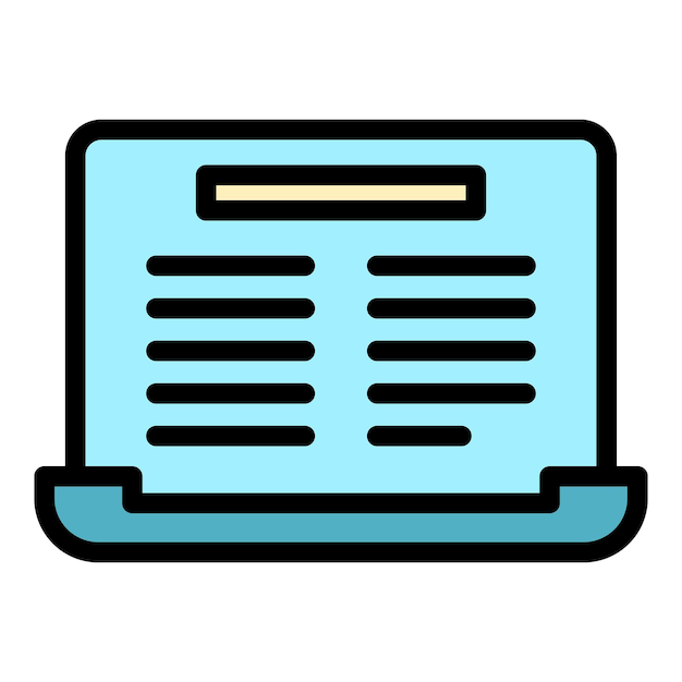 Iconos de archivos de contacto Describir archivos de contacto color del icono vectorial plano aislado