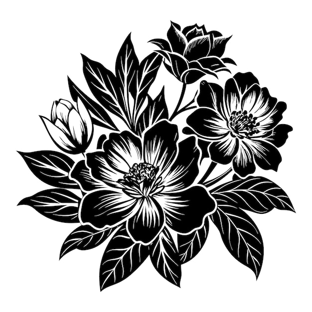 Iconos de arte vectorial de flores gratuitos Ilustración gráfica