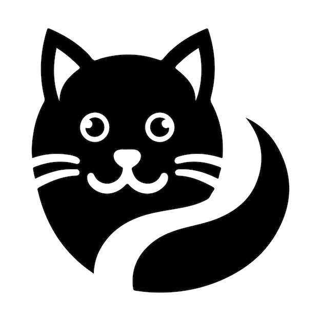 Iconos de arte vectorial de gatos muy bonitos