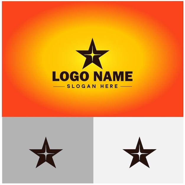 Vector iconos de arte vectorial de logotipo de estrella para la marca de negocios iconos de logotipo de estrella