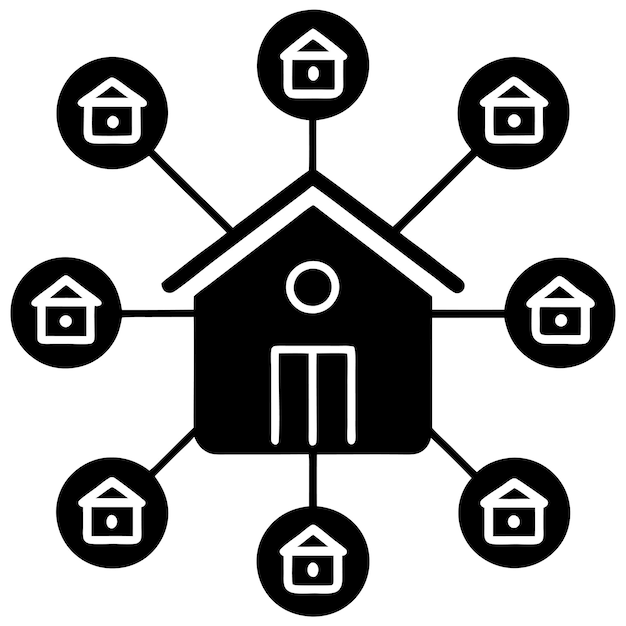 Iconos de automatización del hogar Diseño de control centralizado