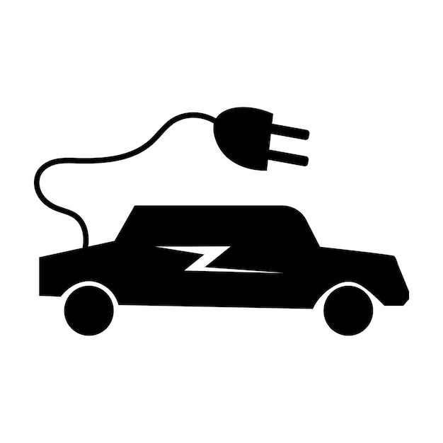 Iconos de automóviles eléctricos Símbolo de energía de la electricidad Icones de automóviles eléctrico