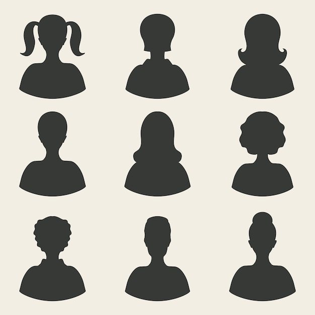 Iconos de avatares de mujeres