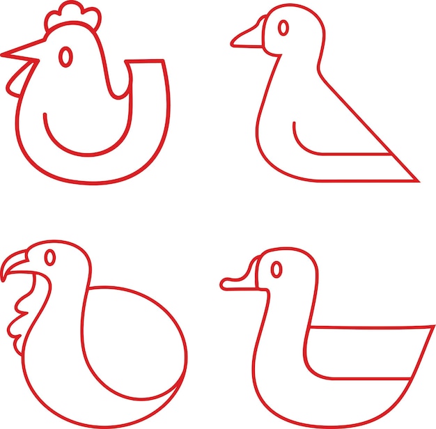 Iconos de aves de corral