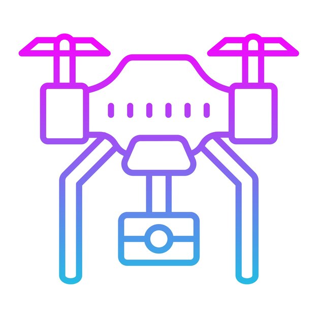 Vector iconos de aviones no tripulados