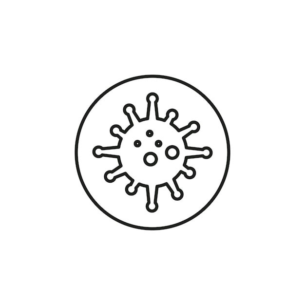 Iconos de bacterias Marca de símbolo en estilo de esquema