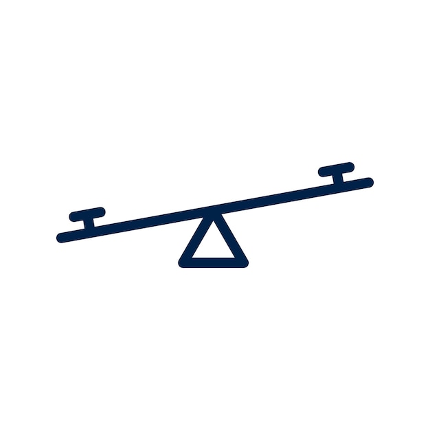 Iconos de balancín vector plano sencillo ilustración aislada plantilla de señalización diseño de moda