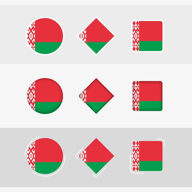 Los iconos de la bandera de Micronesia establecen la bandera vectorial de Micronesia