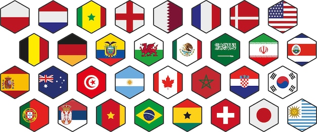 Iconos de las banderas de los países